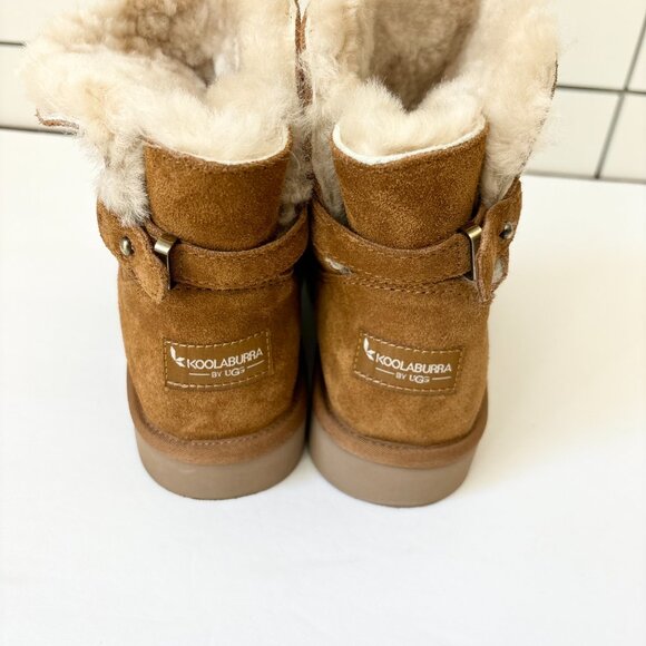 Ugg Kookaburra women's tan boots with strap on back size 7 - Picture 3 of 6